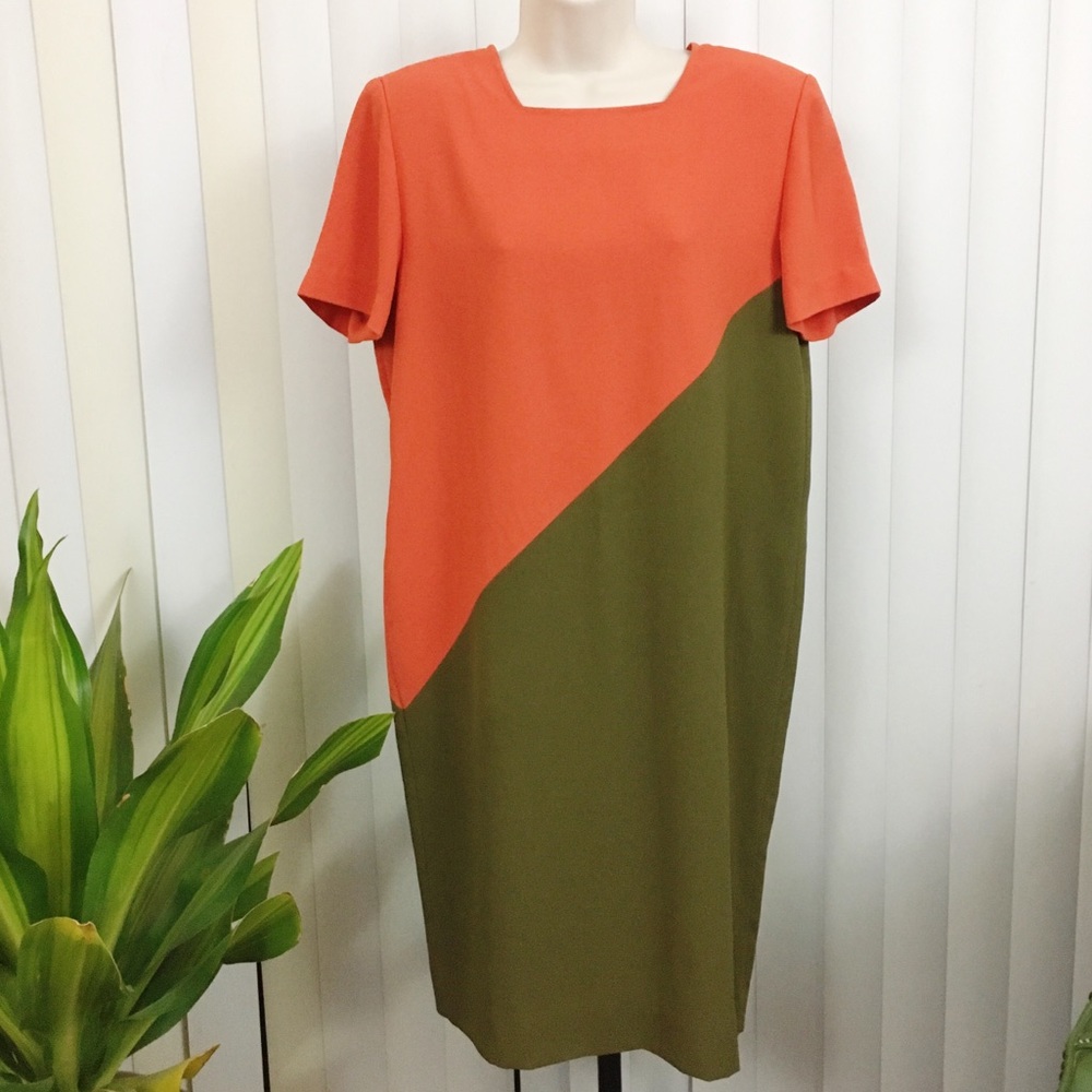 Vintage 90s Liz Claiborne Sheath Dress Size 8